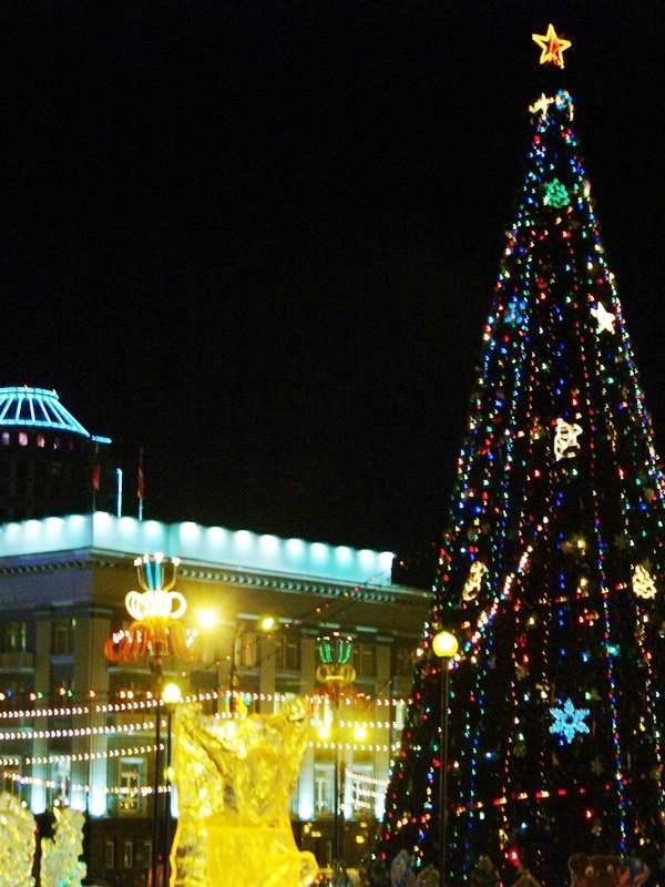 Фото На главной площади Челябинска зажглась Новогодняя елка
