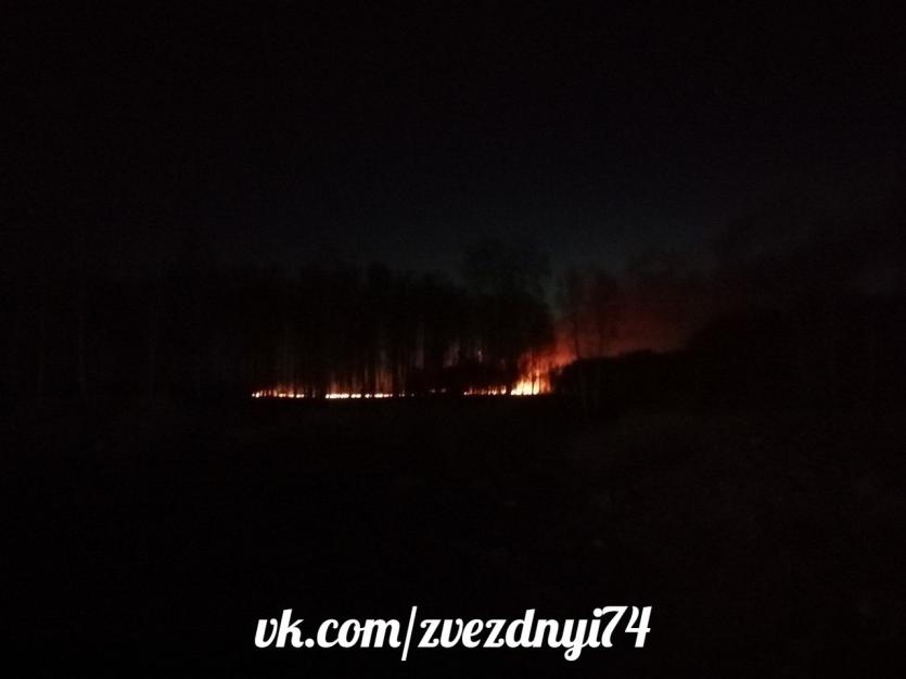 Фото МЧС: пожар потушен, угроза домам жителей «Звездного» ликвидирована