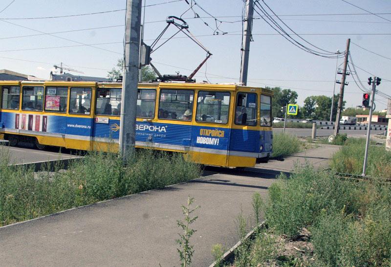 Фото Наталья Котова: трава на трамвайных путях – это неэстетично