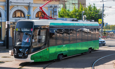 Фото В Челябинске открыли движение трамваев по проспекту Победы на улицу Чичерина