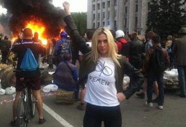 Фото Активистка Femen участвовала в одесской бойне, заказанной Коломойским