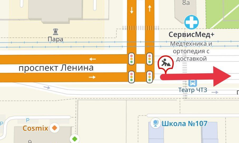 В Челябинске завтра, 23 августа, ограничат движение транспорта по крайней правой полосе проспекта
