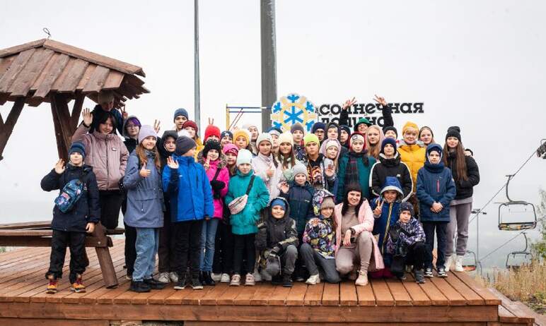 Для детей из Донбасса был организован специальный день здоровья на горнолыжном курорте «Солнечная