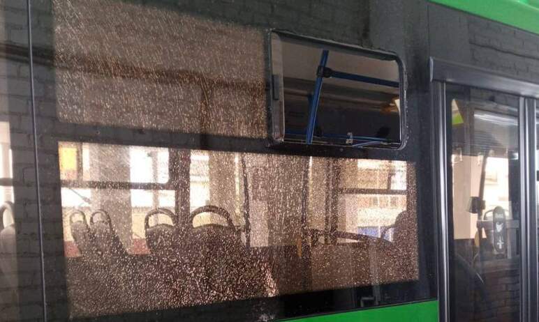 В Челябинске неизвестный мужчина забросал камнями проезжавший мимо автобус 34-го маршрута с пасса