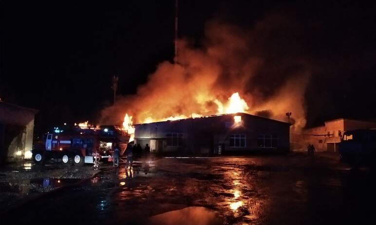 В Аше (Челябинская область) сегодня вечером, 18-го апреля, случился пожар в деревообрабатывающем 
