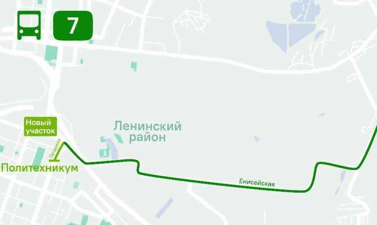 В Челябинске с первого декабря изменится маршрут движения автобуса №7 «Политехникум – поселок ОПМ