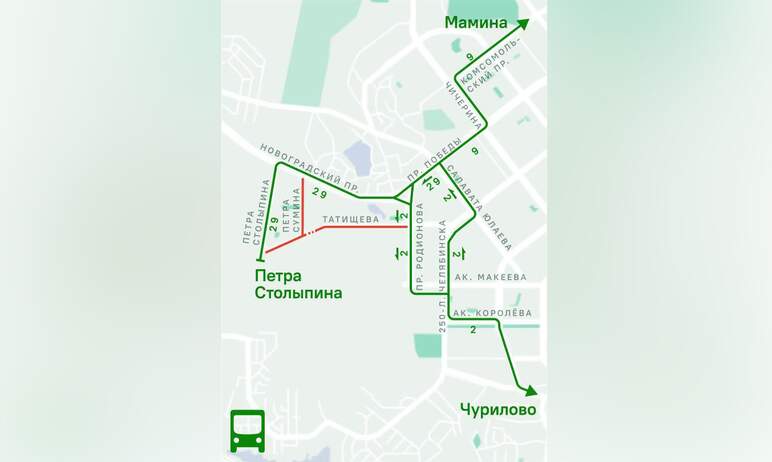 В Челябинске с вечера пятницы, 21 июля, до утра понедельника, 24 июля, будет закрыто движение тра