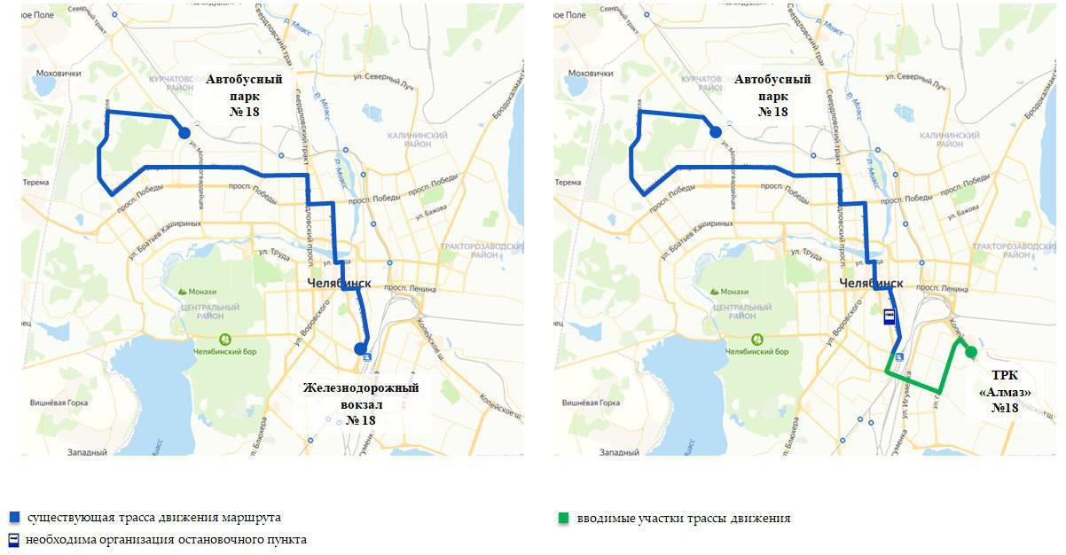 Карта маршруток челябинск