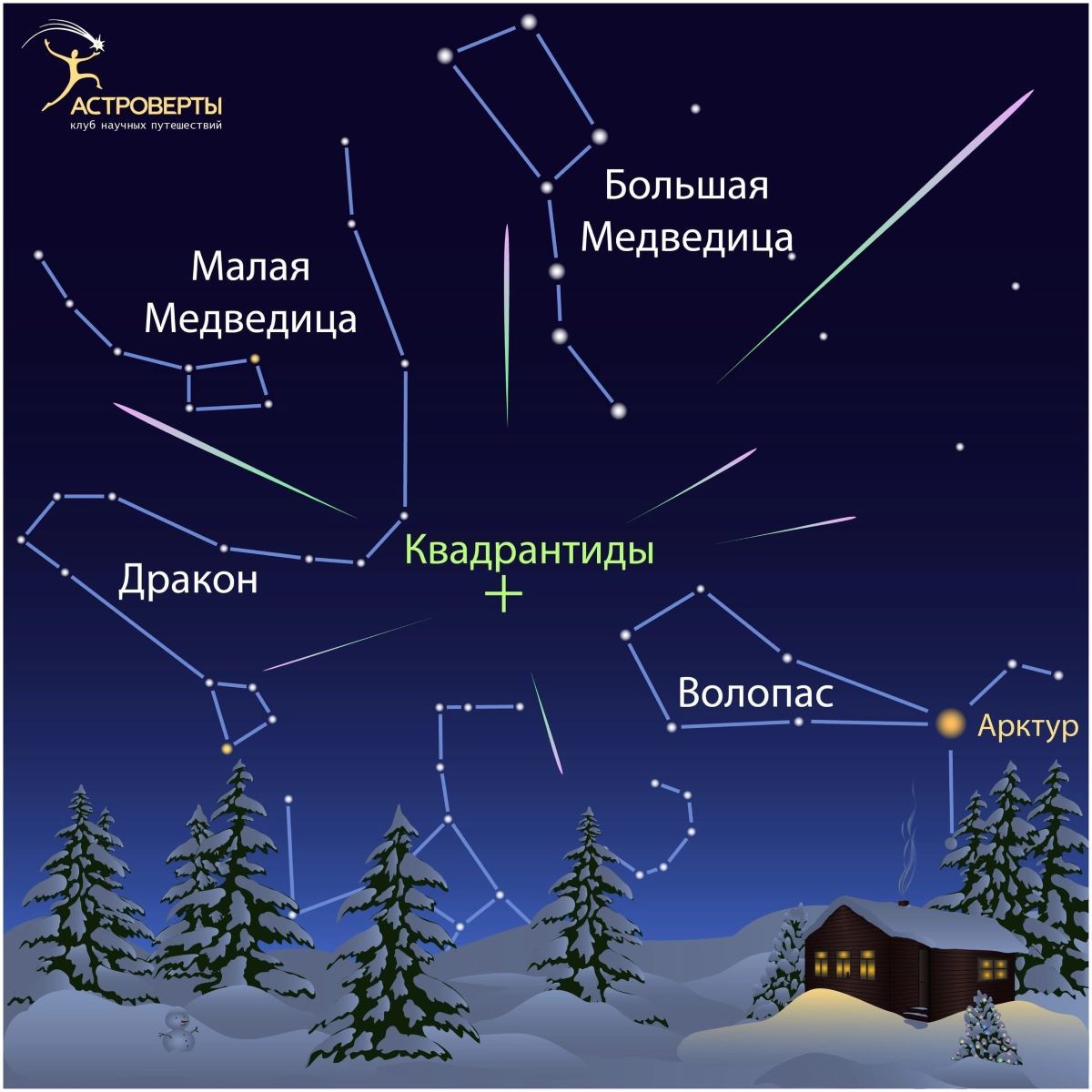 В ночь с третьего на четвертое января прольется первый новогодний звездопад