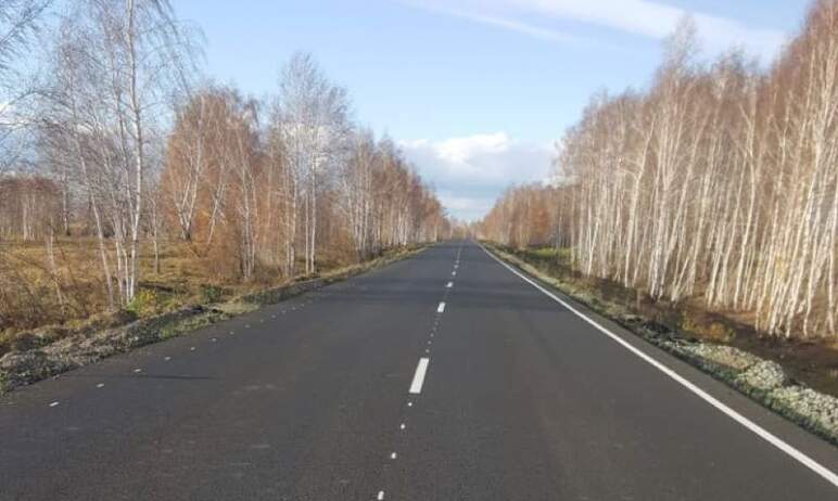 В Увельском районе Челябинской области закончили ремонтировать дорогу между селами Рождественка и
