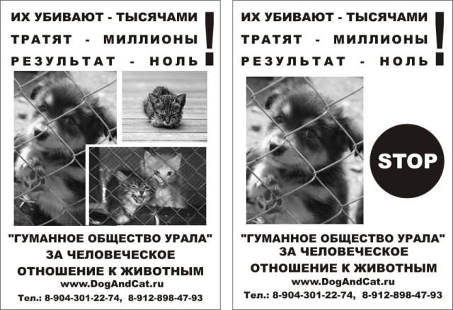 Фото В Челябинске зоозащитники провели пикет в защиту бездомных животных