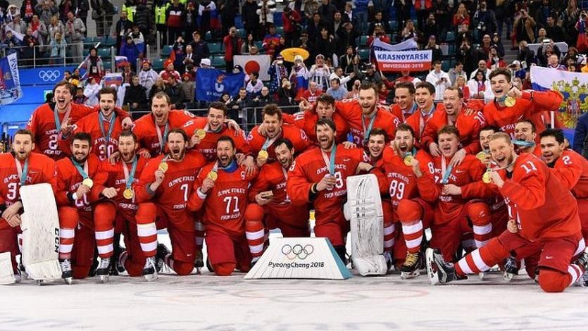 Фото  Президент поздравил мужскую сборную команду России по хоккею с победой в Олимпиаде