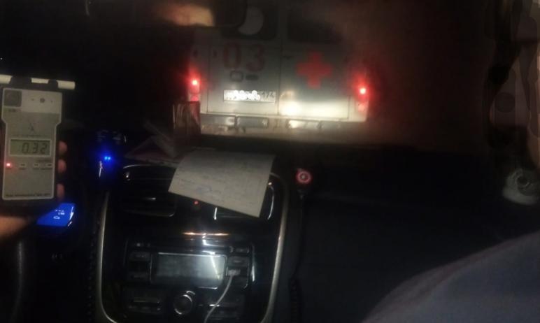 Фото В Нагайбакском районе задержан пьяный водитель скорой помощи