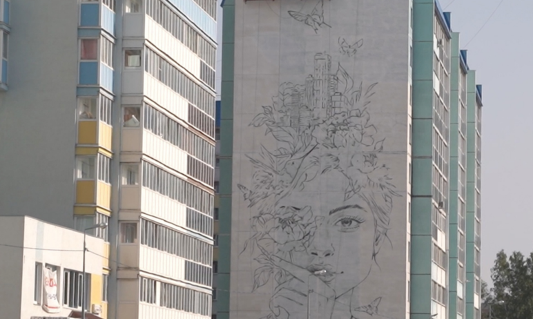 Фото Художники создают новые граффити в микрорайоне Челябинска