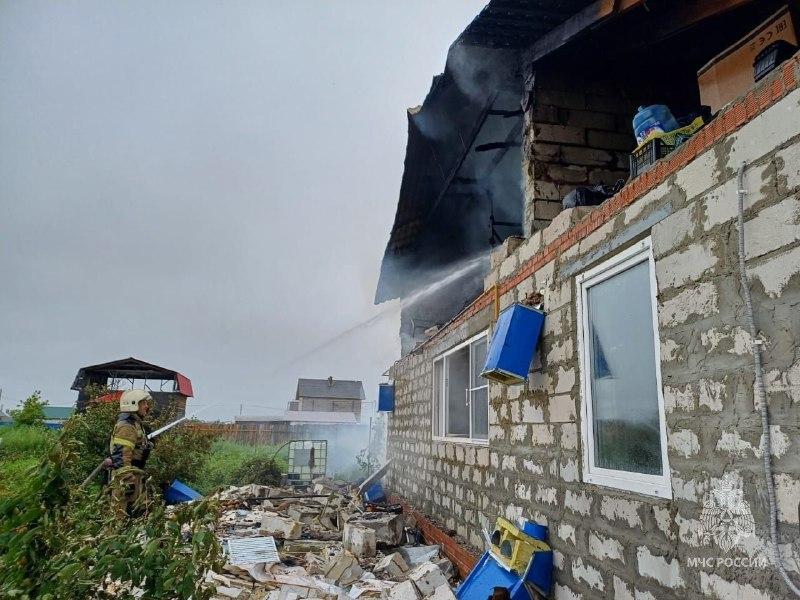Фото На пожаре в Сосновском районе обгорела хозяйка частного дома