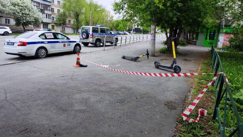 Фото В Челябинске ребёнок на электросамокате наехал на пешехода