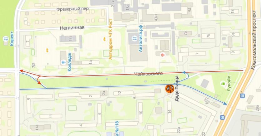 Фото Движение на улице Чайковского в Челябинске станет односторонним
