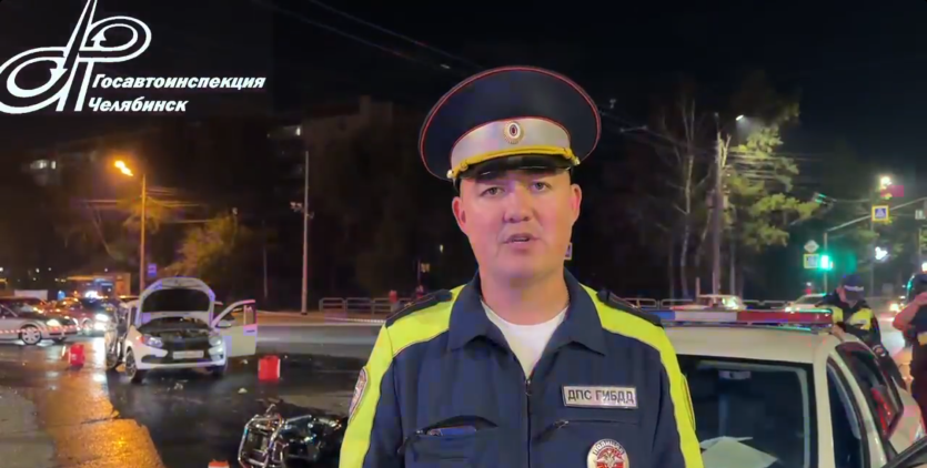 Фото В Челябинске погиб пожилой мотоциклист