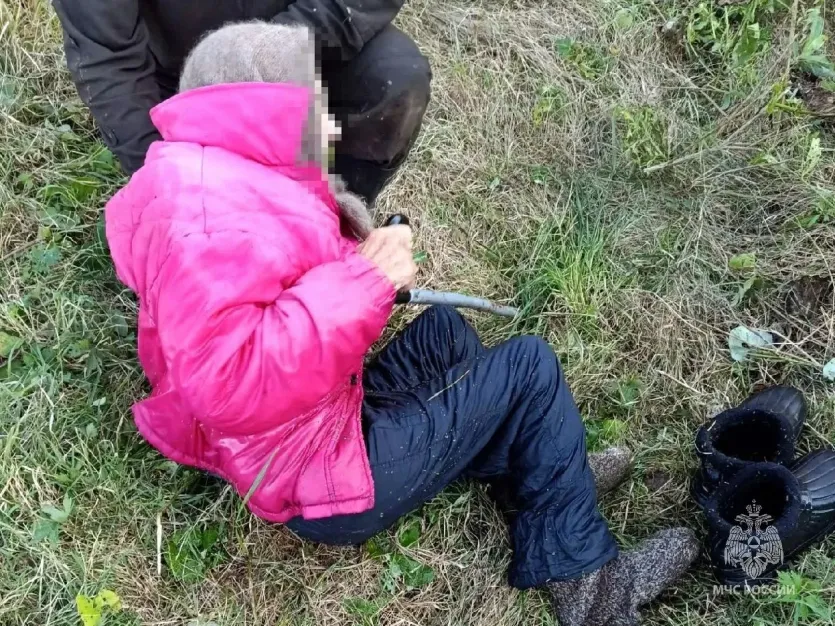 Фото   В Катав-Ивановске сотрудники МЧС спасли бабушку и козлёнка