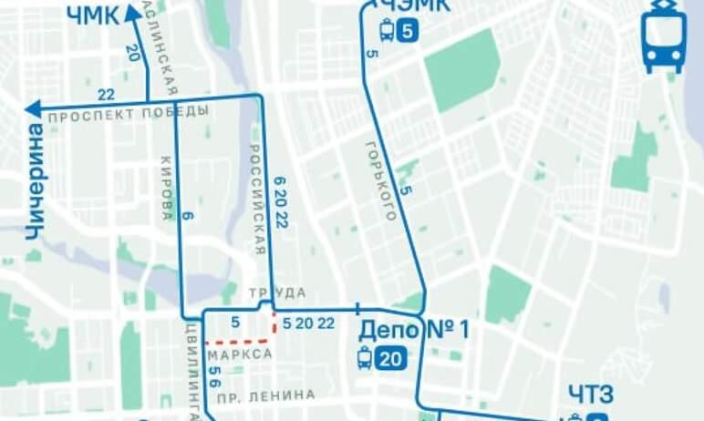Фото В центре Челябинске до конца июня будет закрыто движение трамваев 
