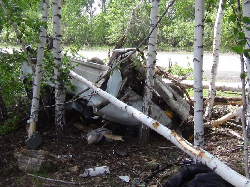 Фото Под Озерском «восьмерка» слетела в кювет, снесла деревья и перевернулась. ФОТО