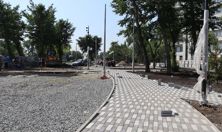 Фото Сквер на пересечении Калмыкова и Черкасской в Челябинске откроют к первому августа