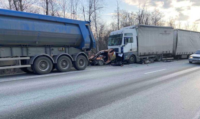 Фото В результате столкновения четырех автомобилей на трассе М-5 под Миассом погиб один человек