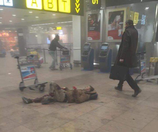 Фото В международном аэропорту Брюсселя прогремело два взрыва. Есть погибшие
