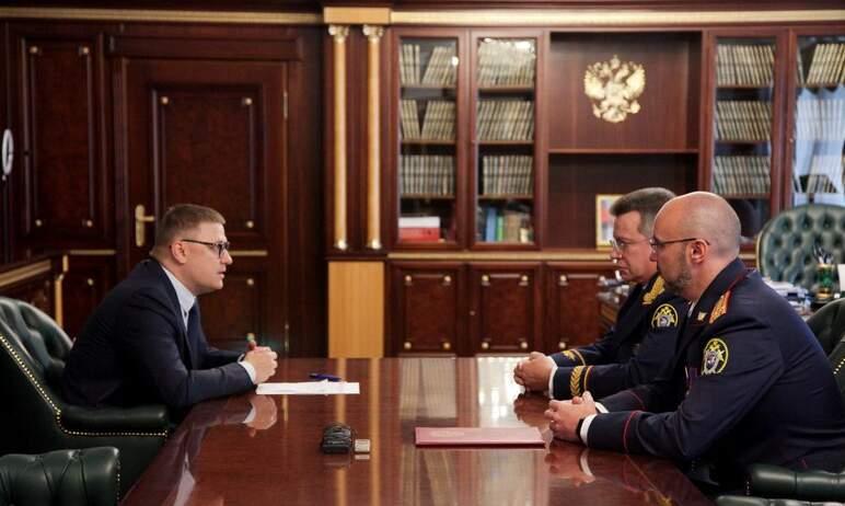 Фото Губернатор Алексей Текслер встретился с новым начальником регионального следственного управления СКР