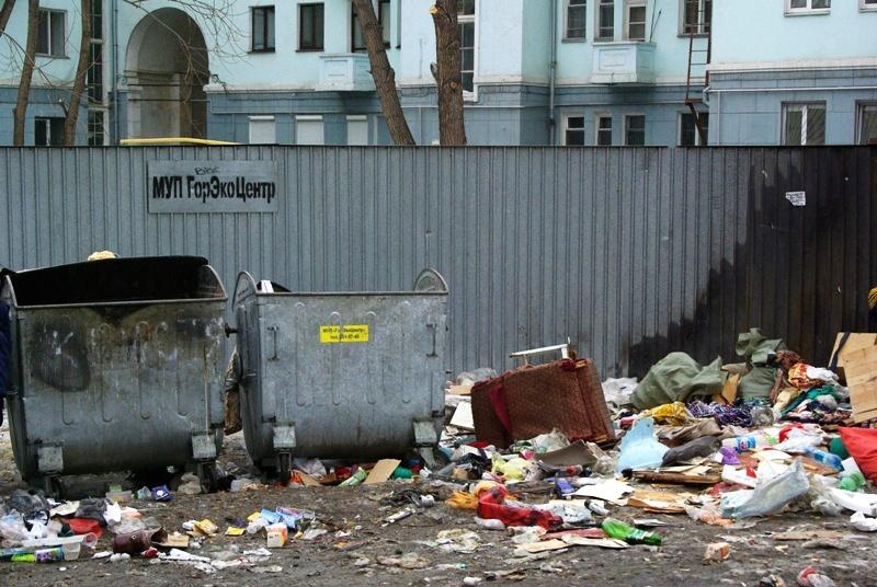 Фото «ГорЭкоЦентр» забирает у жильцов частного сектора контейнеры для мусора