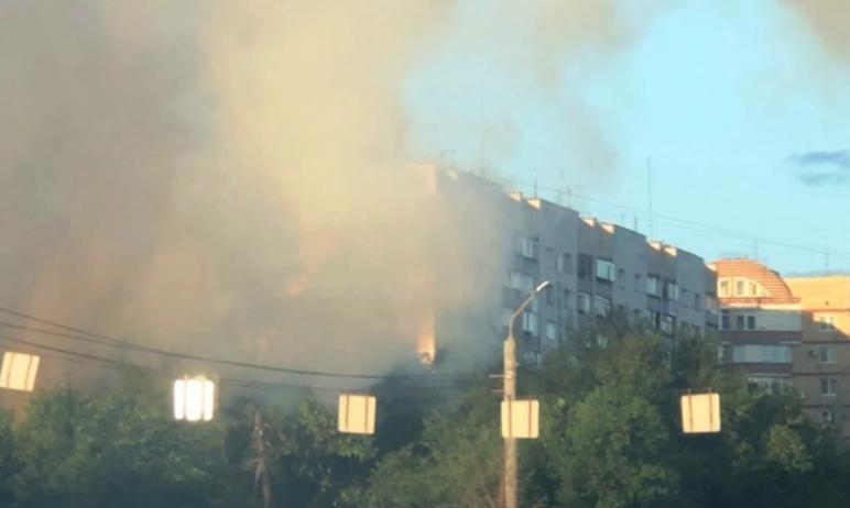 Фото Челябинцев напугал столб дыма в Ленинском районе