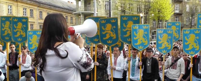 Фото Юные львовские фашисты выступили организаторами марша в честь 71-летия образования дивизии SS «Галичина»