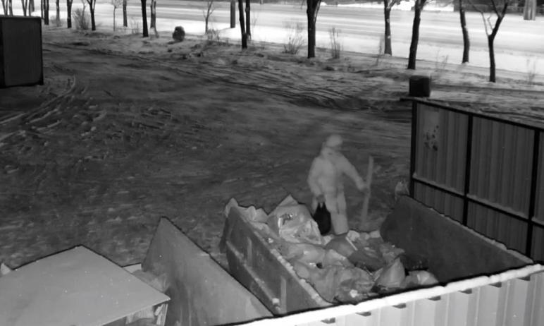 Фото Жительница Челябинска «засветилась» во время странного ритуала на мусорной площадке