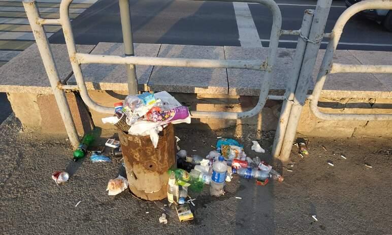 Фото Челябинские урны не справляются с объемами мусора, их нужно больше 