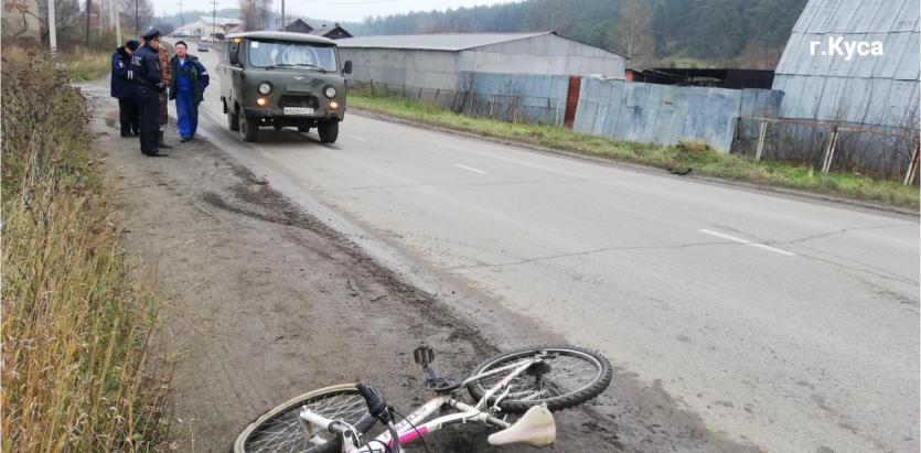 Фото В Челябинской области УАЗ сбил девочку на велосипеде