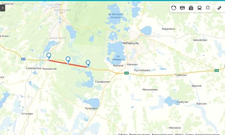 Фото На М-5 от Чебаркуля в сторону Миасса продлили ограничения движения