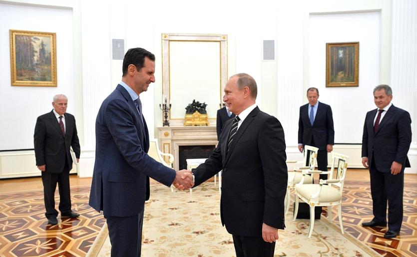 Фото Башар Асад лично поблагодарил в Москве Владимира Путина за поддержку Сирии