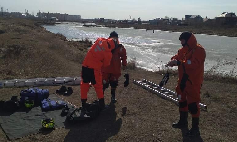 Фото В Златоусте на льду городского пруда оказались двое не совсем адекватных мужчин