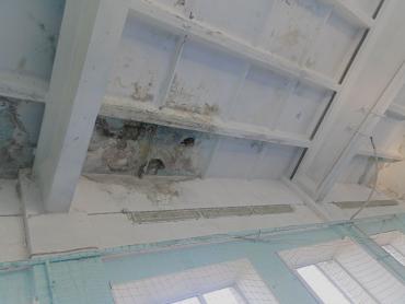 Фото Еткульцы возмущены состоянием крыши в спортивном зале сельской начальной школы