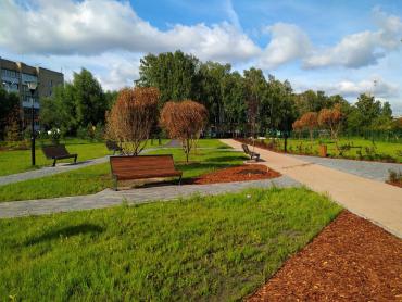 Фото На Дачном переулке в посёлке Смолино завершены работы по возведению сквера