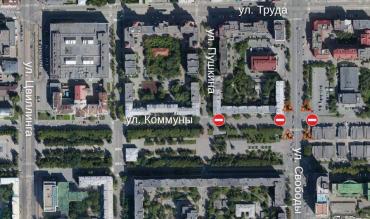 Фото Движение транспорта на участке улицы Коммуны в Челябинске закрыли до конца июля