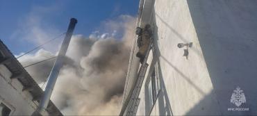 Фото  На пожаре в мебельном цехе Челябинска объявили ликвидацию открытого горения