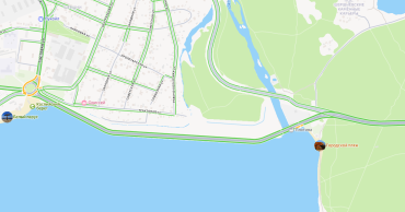Фото Утром в Челябинске в районе Шершневской плотины было парализовано движение транспорта