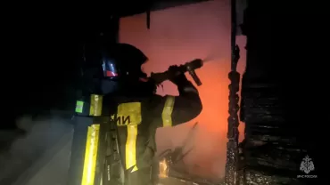 Фото В Копейске сгорел частный дом