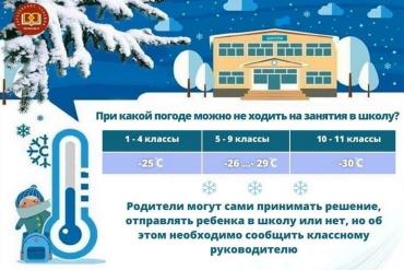 Фото Массовая отмена школьных занятий в Челябинской области из-за морозов