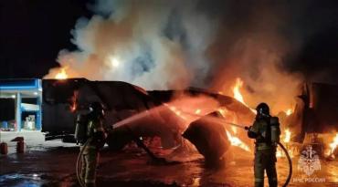 Фото На трассе М5 загорелся грузовик