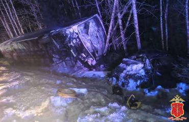 Фото В Ленобласти столкнулись автобус и легковушка: погибли два человека, пострадали трое