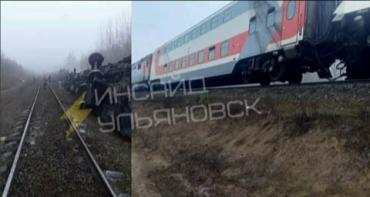 Фото В Ульяновской области сошли с рельсов семь вагонов поезда Москва — Челябинск