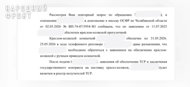Фото Народный фронт добился выдачи колясок семье с двумя инвалидами в Челябинской области