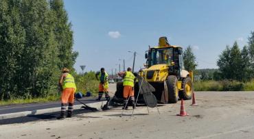 Фото Под Челябинском продолжают модернизировать дорожную инфраструктуру 